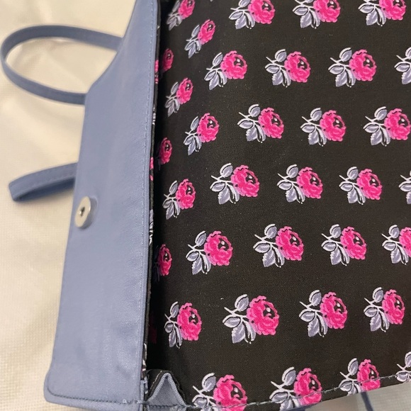 NWOT Vera Bradley RFID 3-in-1 Crossbody Bag in Microfiber Blue/Grey - Picture 6 of 11